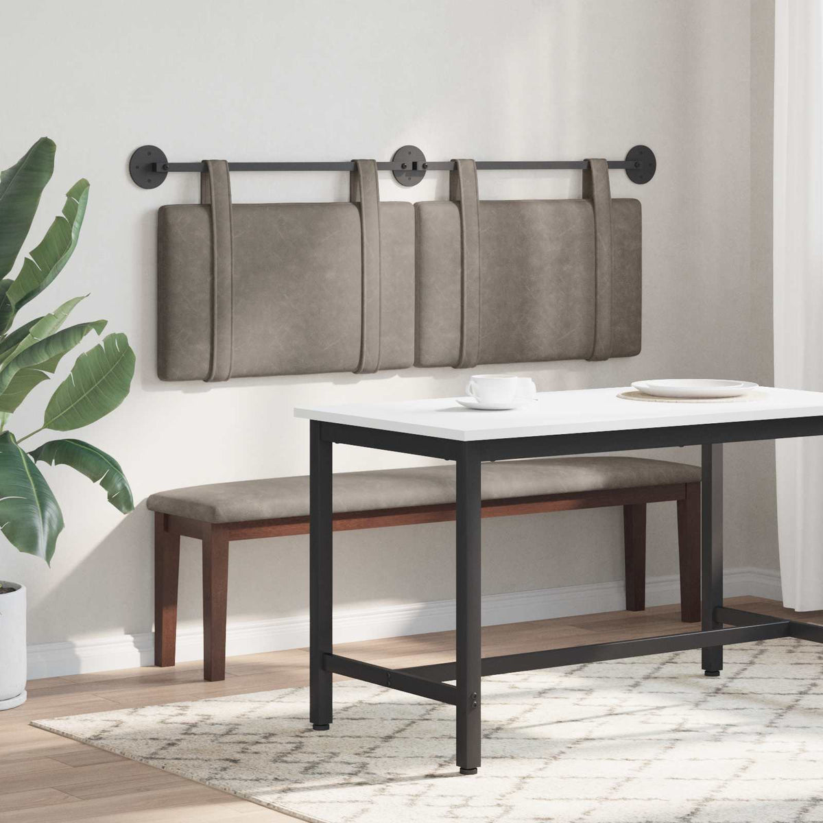 Testiera sospesa Grigio PU Antico | homemem39