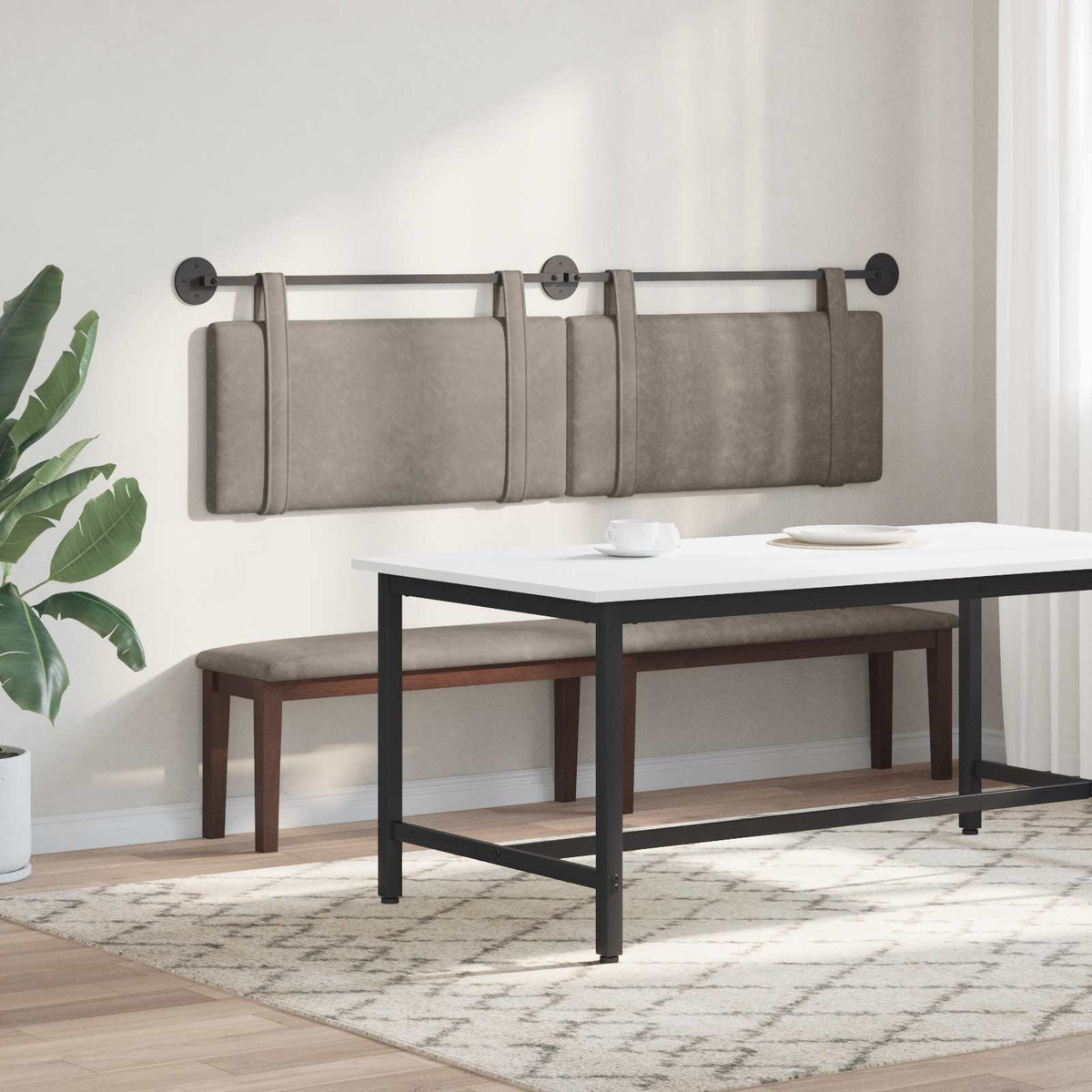 Testiera sospesa Grigio PU Antico | homemem39