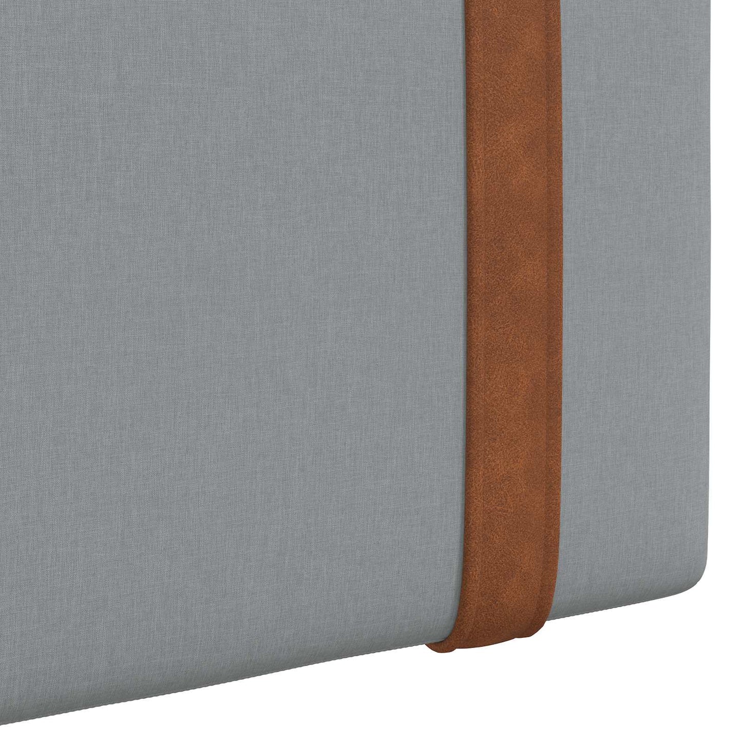 Testiera sospesa Grigio chiaro PU Antico