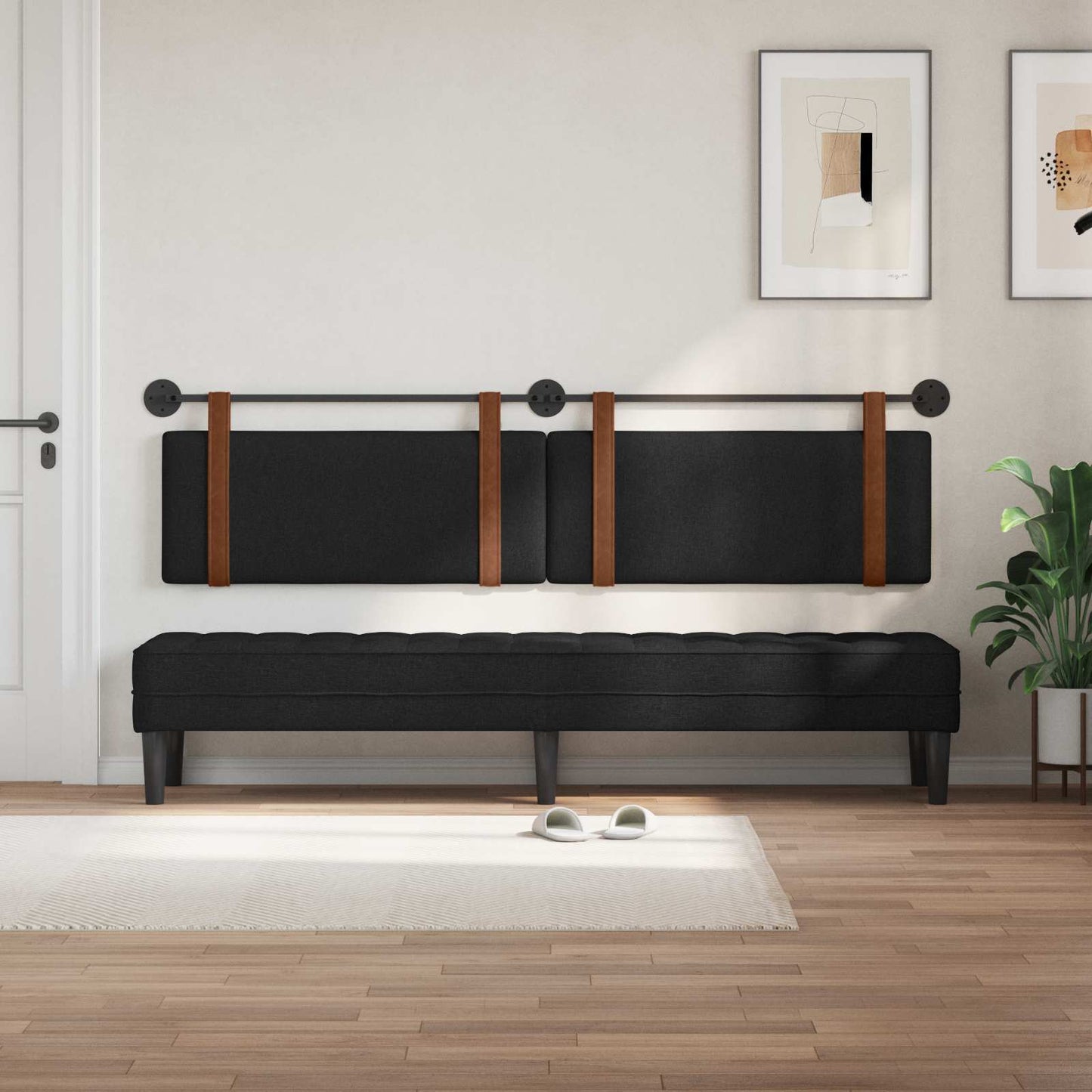 Testiera sospesa Nero PU Antico | homemem39