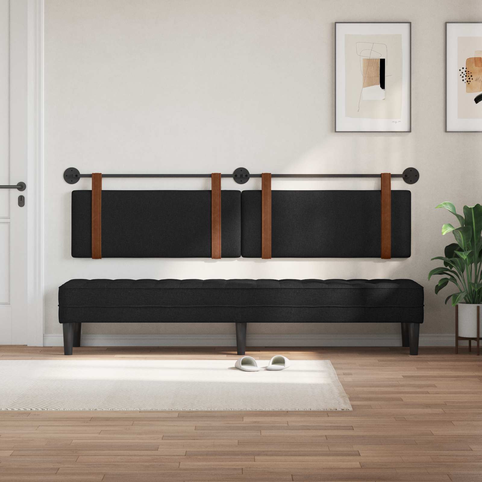 Testiera sospesa Nero PU Antico | homemem39