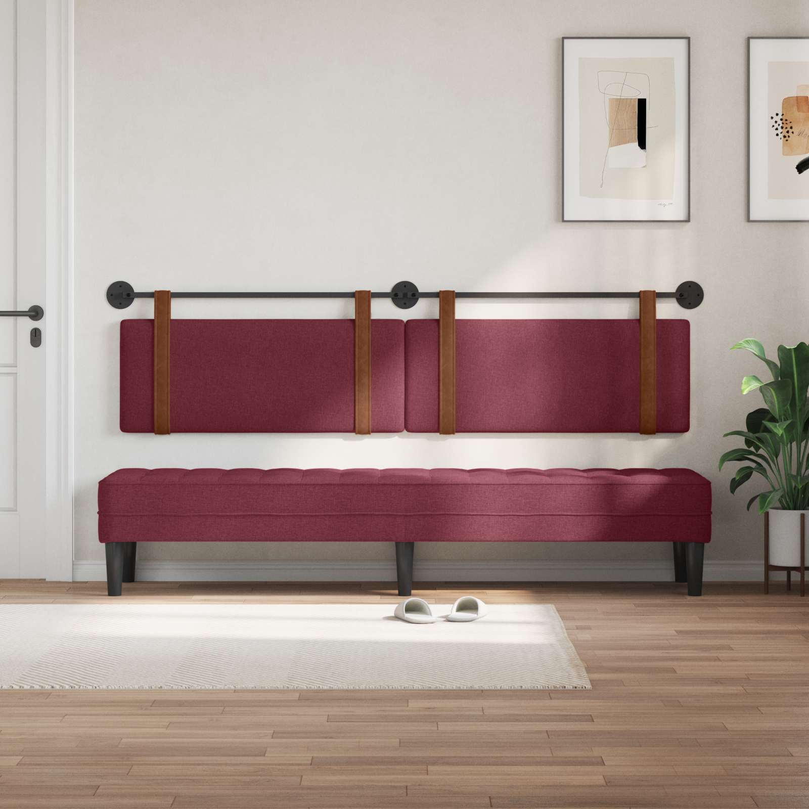 Testiera sospesa Rosso Vino PU Antico | homemem39