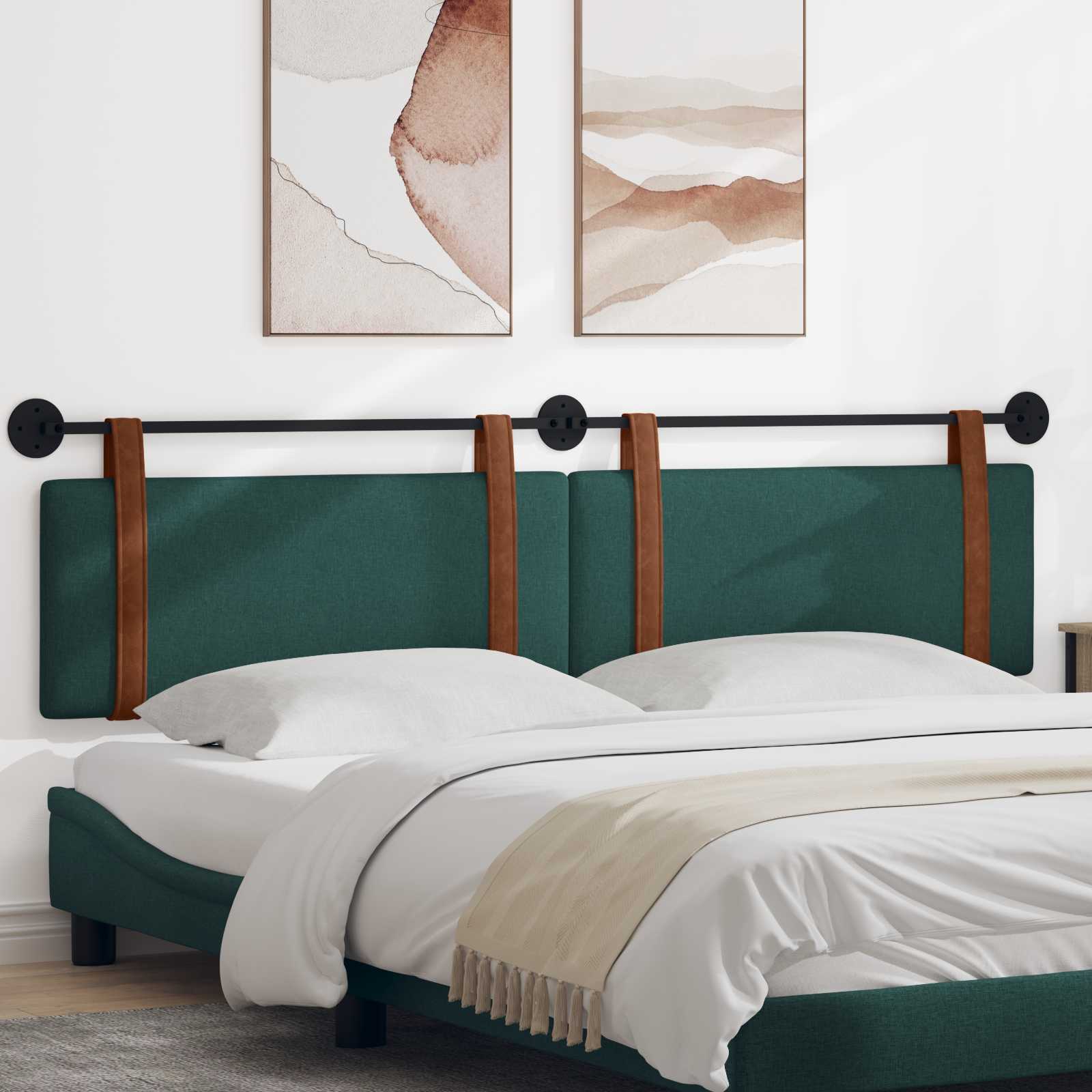Testiera sospesa Verde Scuro PU Antico | homemem39
