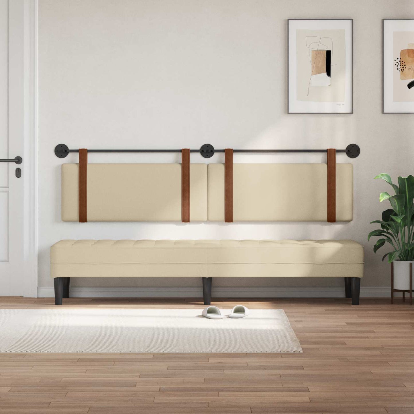 Testiera sospesa Crema PU Antico | homemem39