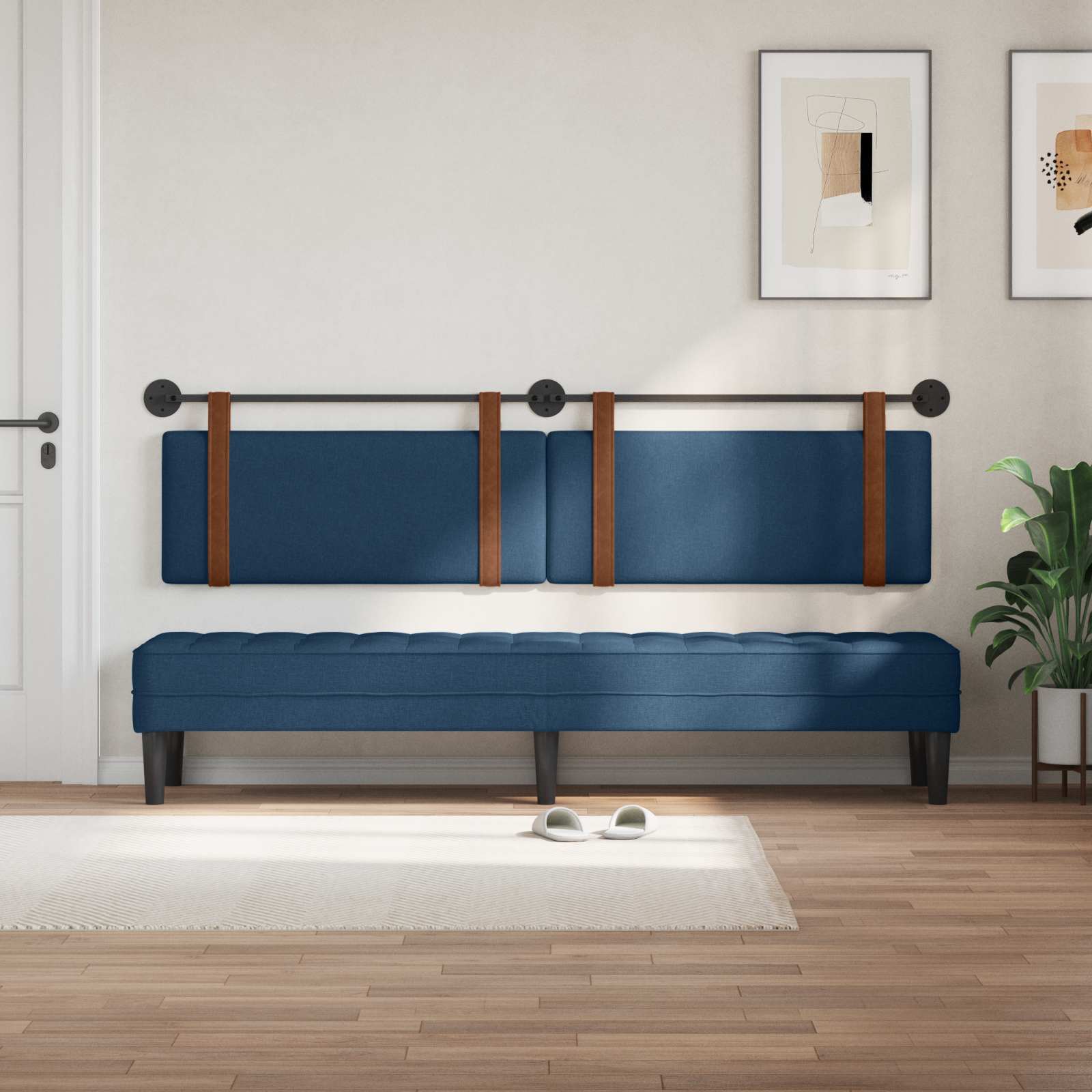 Testiera sospesa Blu PU Antico | homemem39