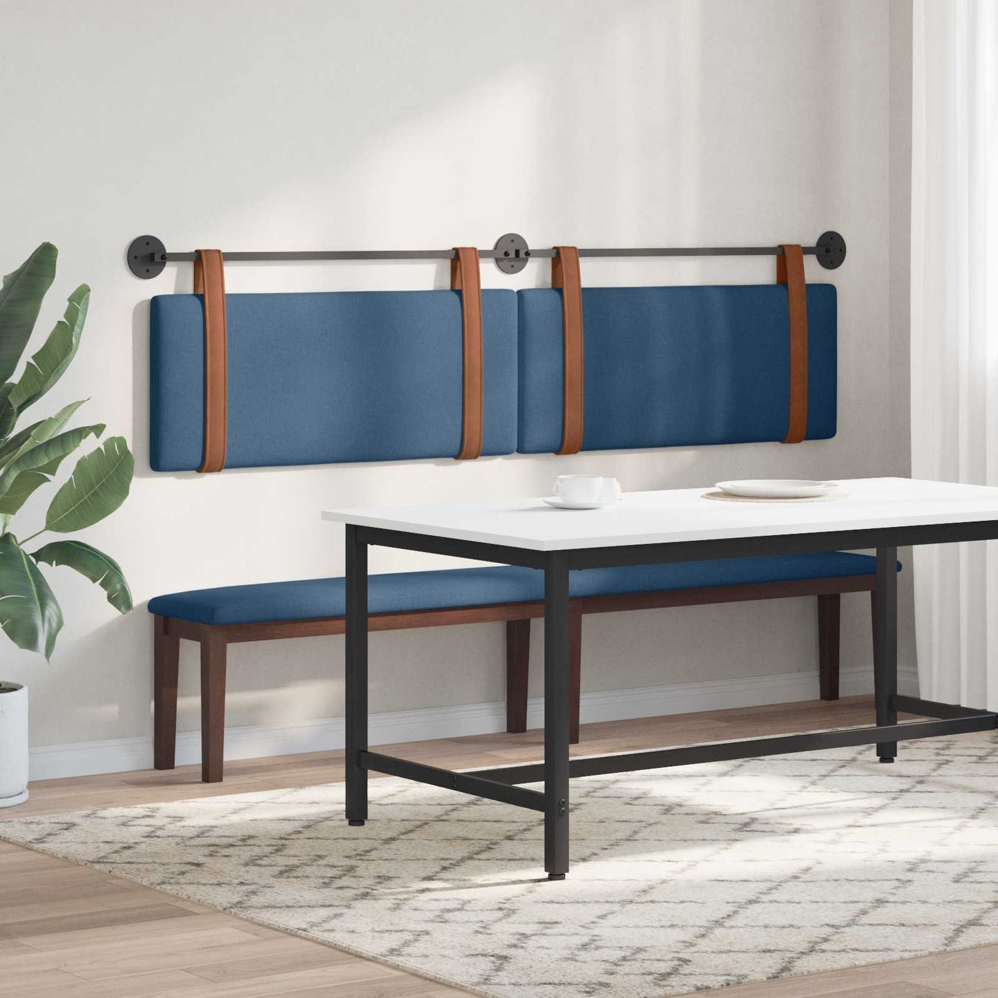 Testiera sospesa Blu PU Antico | homemem39