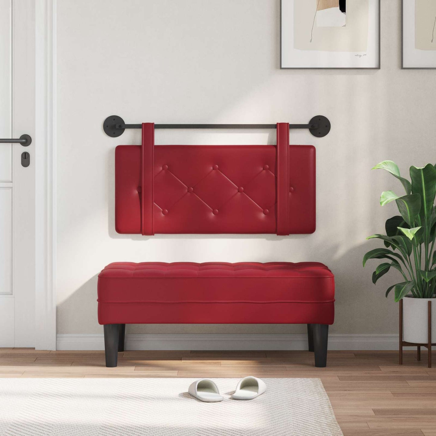 Testiera sospesa Rosso Vino Similpelle | homemem39