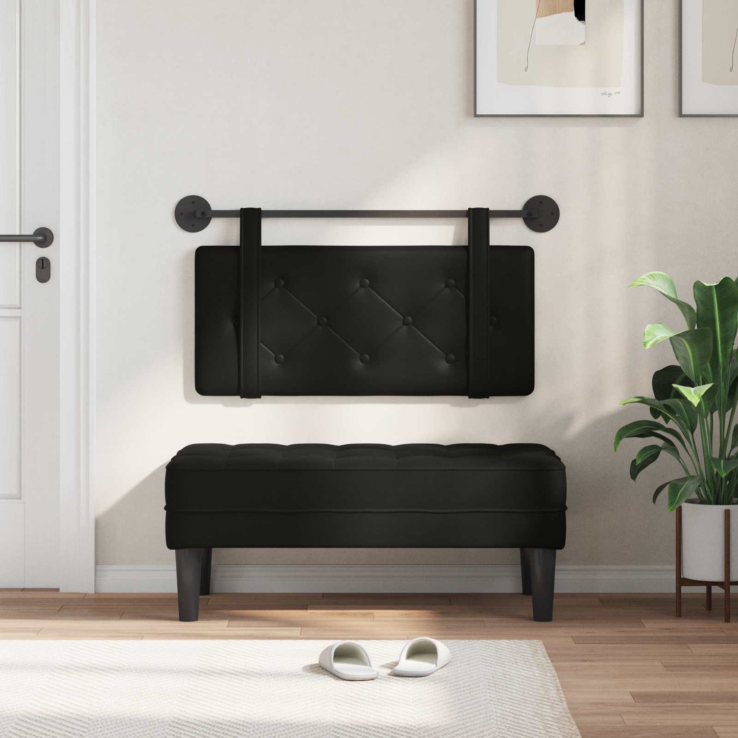 Testiera sospesa Nero Similpelle | homemem39