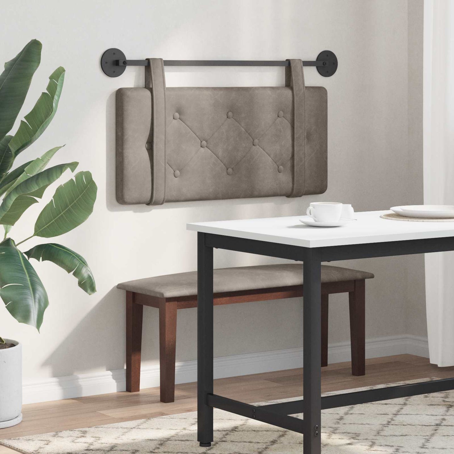 Testiera sospesa Grigio PU Antico | homemem39