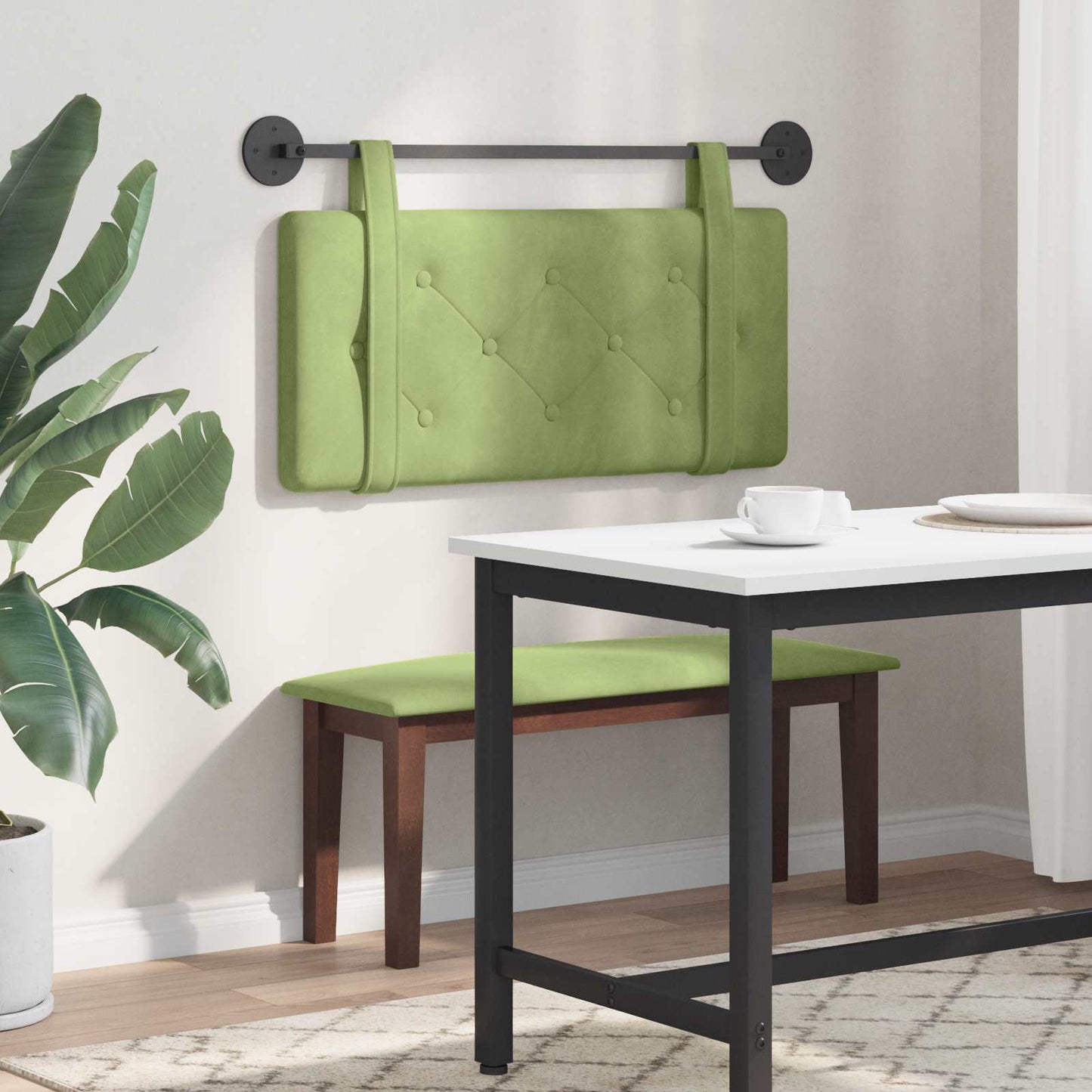 Testiera sospesa Verde chiaro Velluto | homemem39