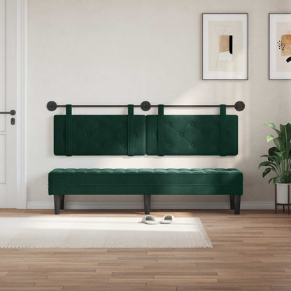 Testiera sospesa Verde Scuro Velluto | homemem39