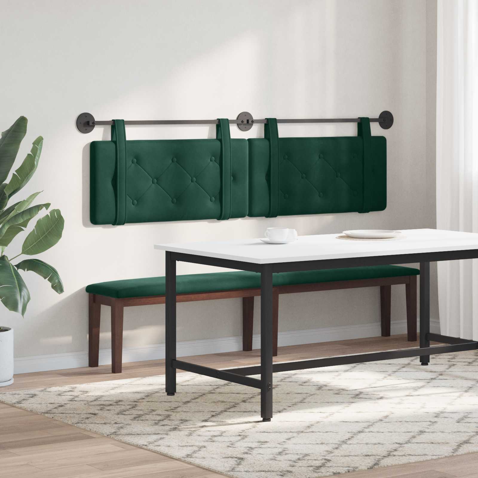 Testiera sospesa Verde Scuro Velluto | homemem39