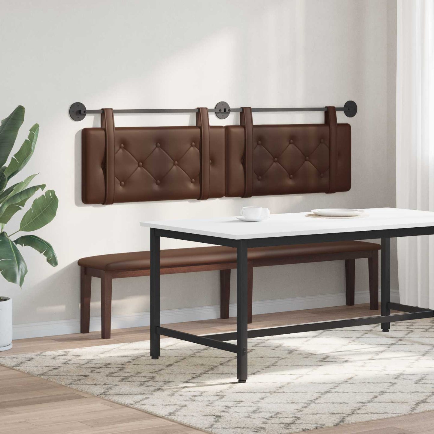 Testiera sospesa Marrone Similpelle | homemem39