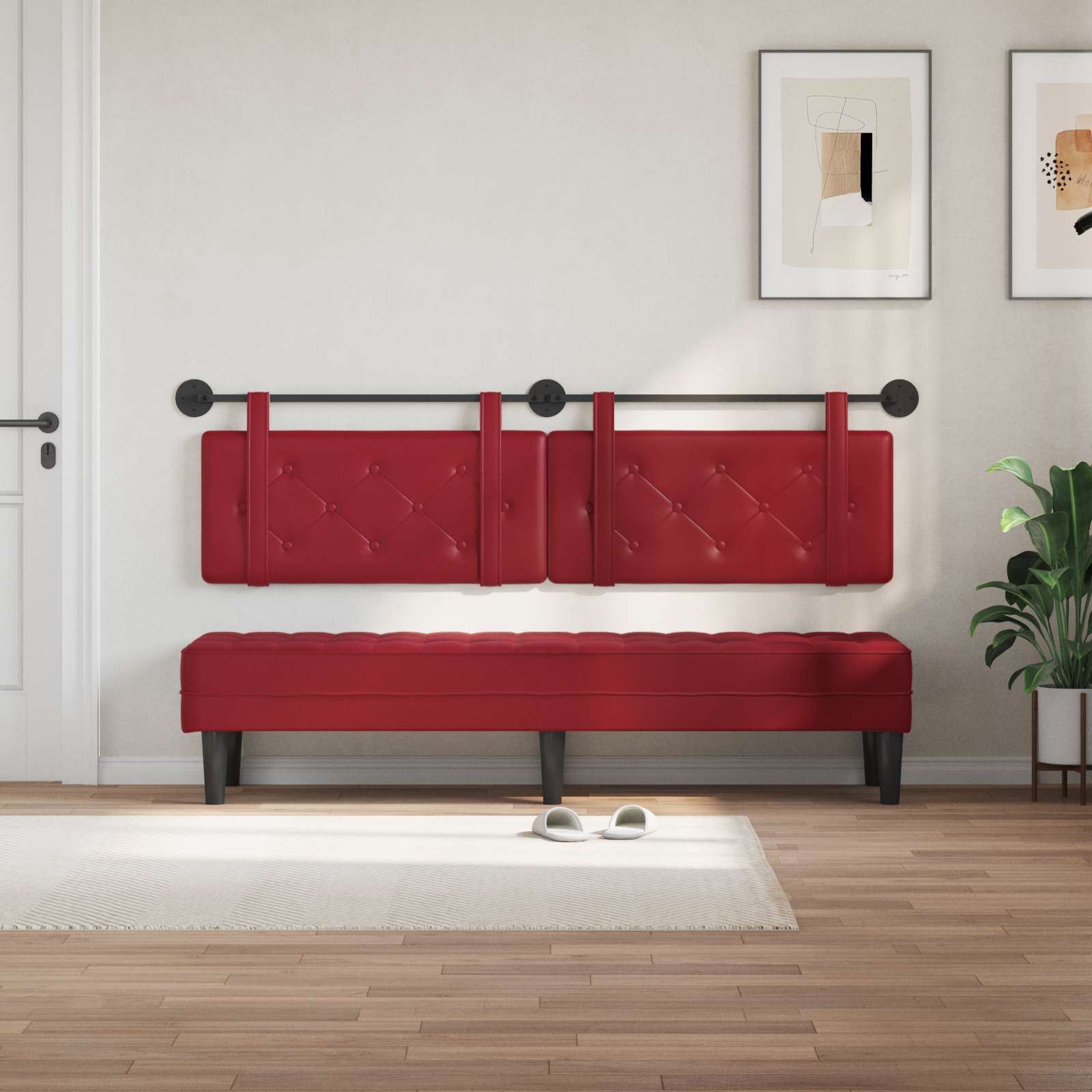 Testiera sospesa Rosso Vino Similpelle | homemem39