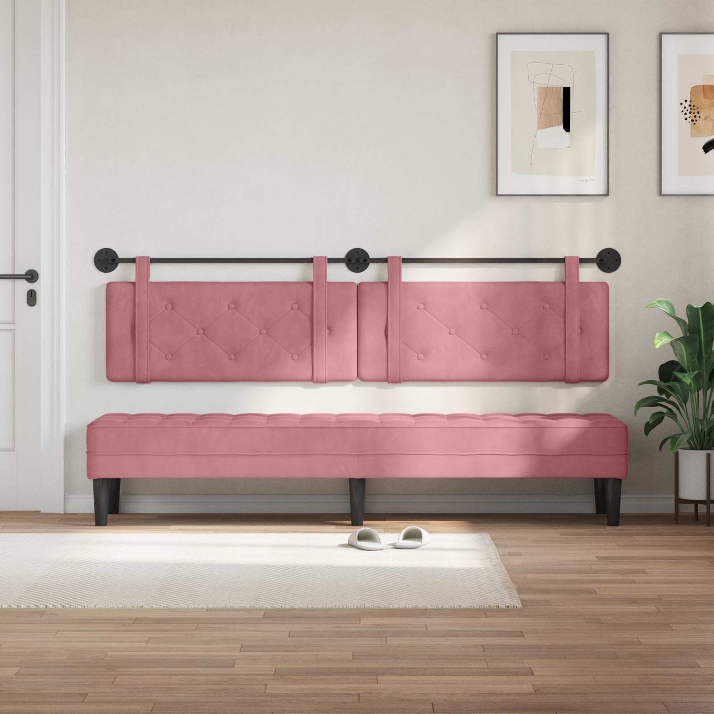Testiera sospesa Rosa Velluto