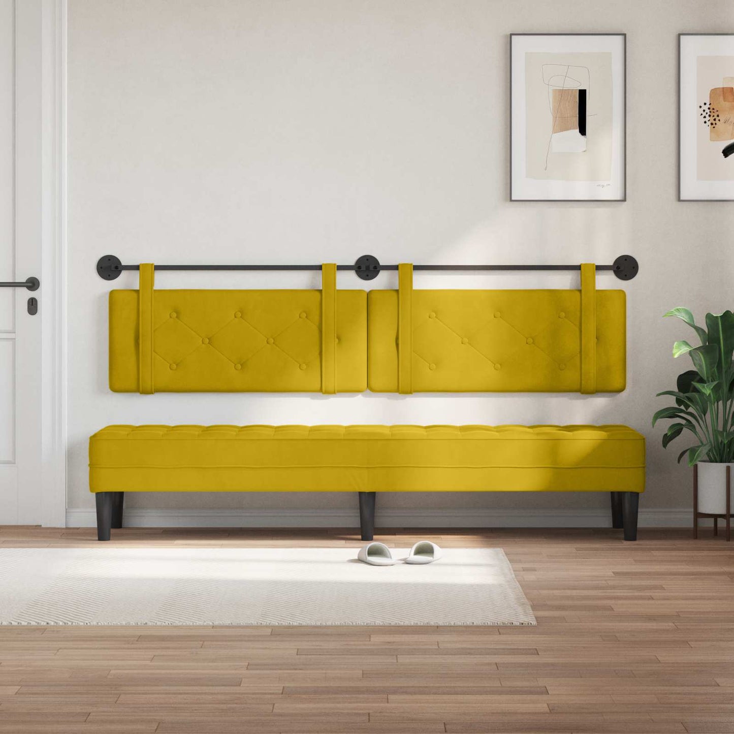 Testiera sospesa Giallo Velluto