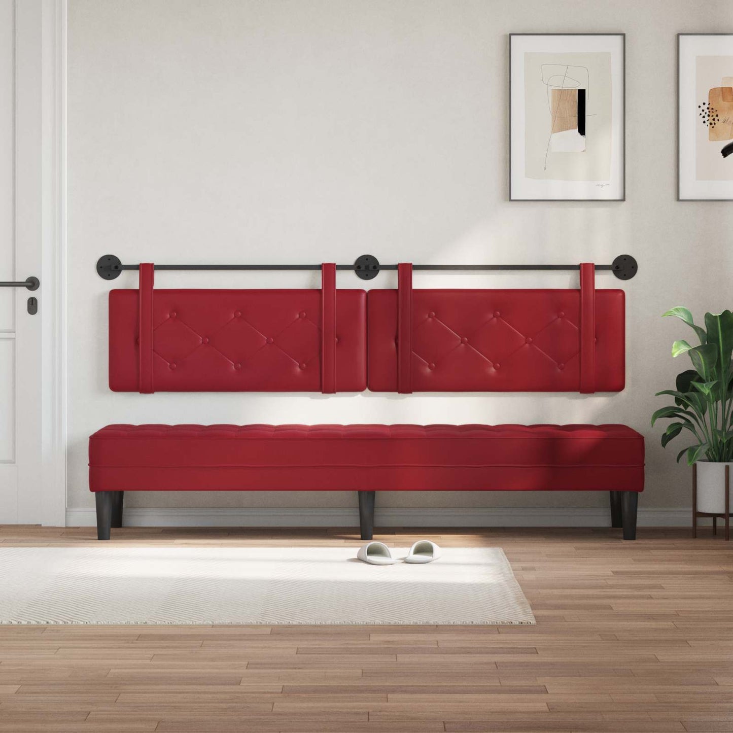Testiera sospesa Rosso Vino Similpelle | homemem39