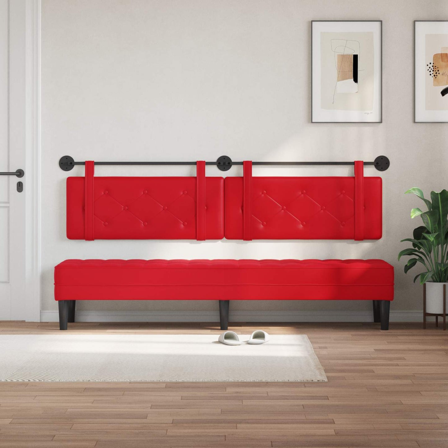 Testiera sospesa Rosso Similpelle