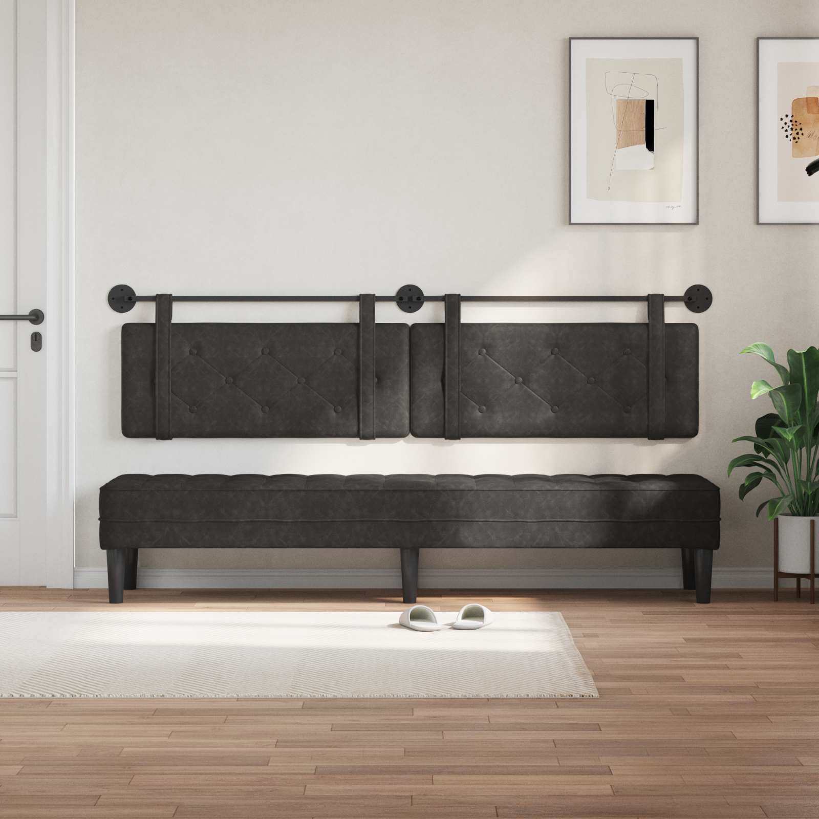 Testiera sospesa Nero PU Antico | homemem39