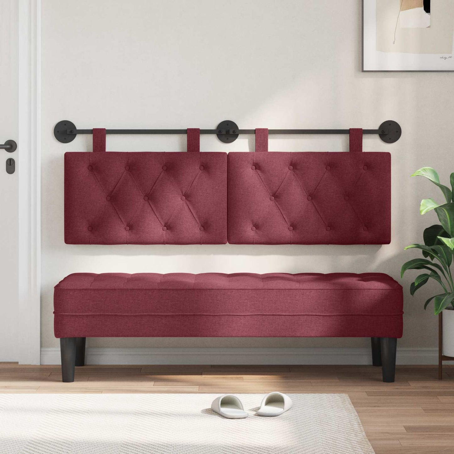 Testiera sospesa Rosso Vino Tessuto | homemem39