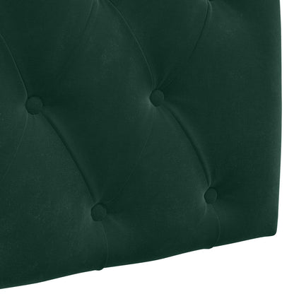 Testiera sospesa Con luce LED Verde Scuro Velluto | homemem39