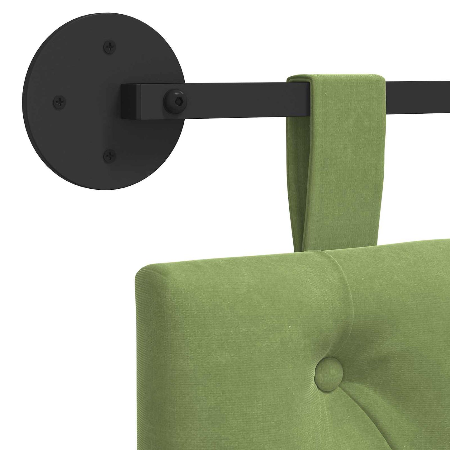 Testiera sospesa Con luce LED Verde chiaro Velluto | homemem39