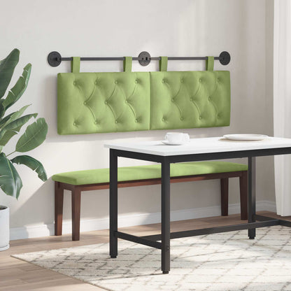 Testiera sospesa Con luce LED Verde chiaro Velluto | homemem39