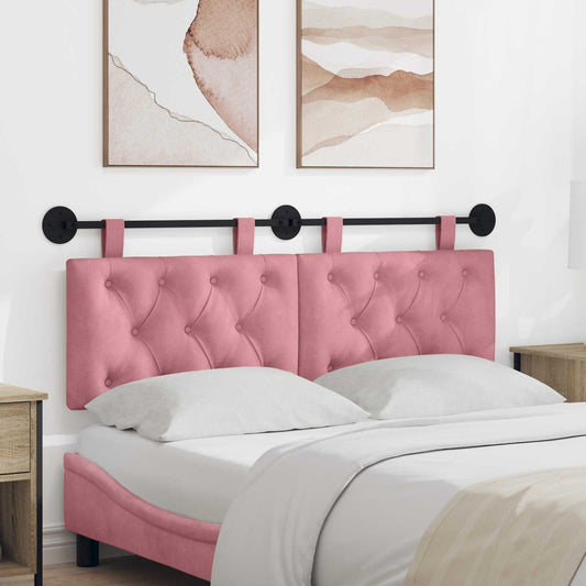 Testiera sospesa Con luce LED Rosa Velluto | homemem39