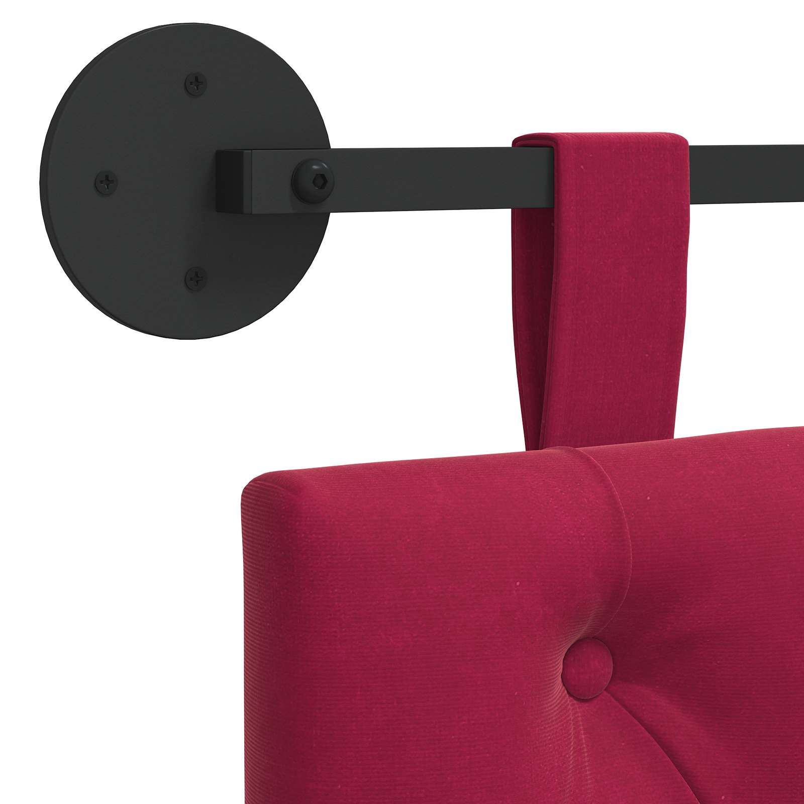Testiera sospesa Con luce LED Rosso Vino Velluto | homemem39