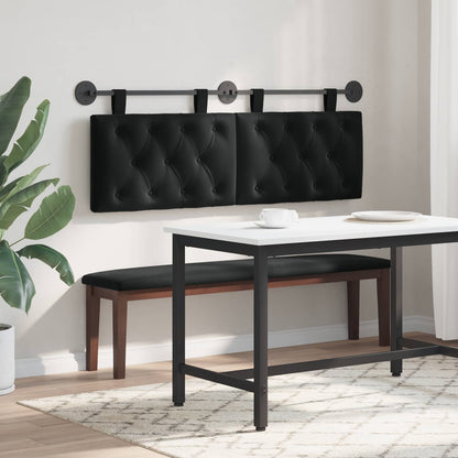 Testiera sospesa Con luce LED Nero Velluto | homemem39