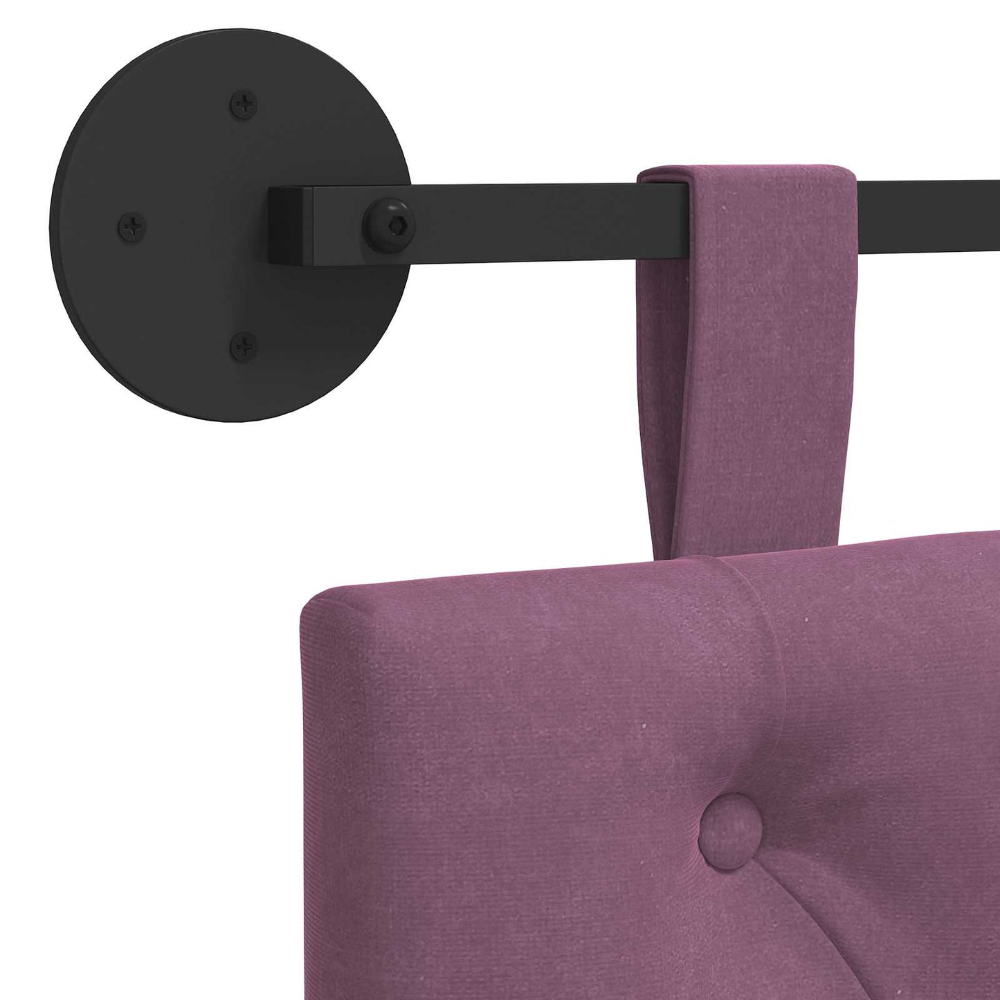 Testiera sospesa Con luce LED Viola Velluto
