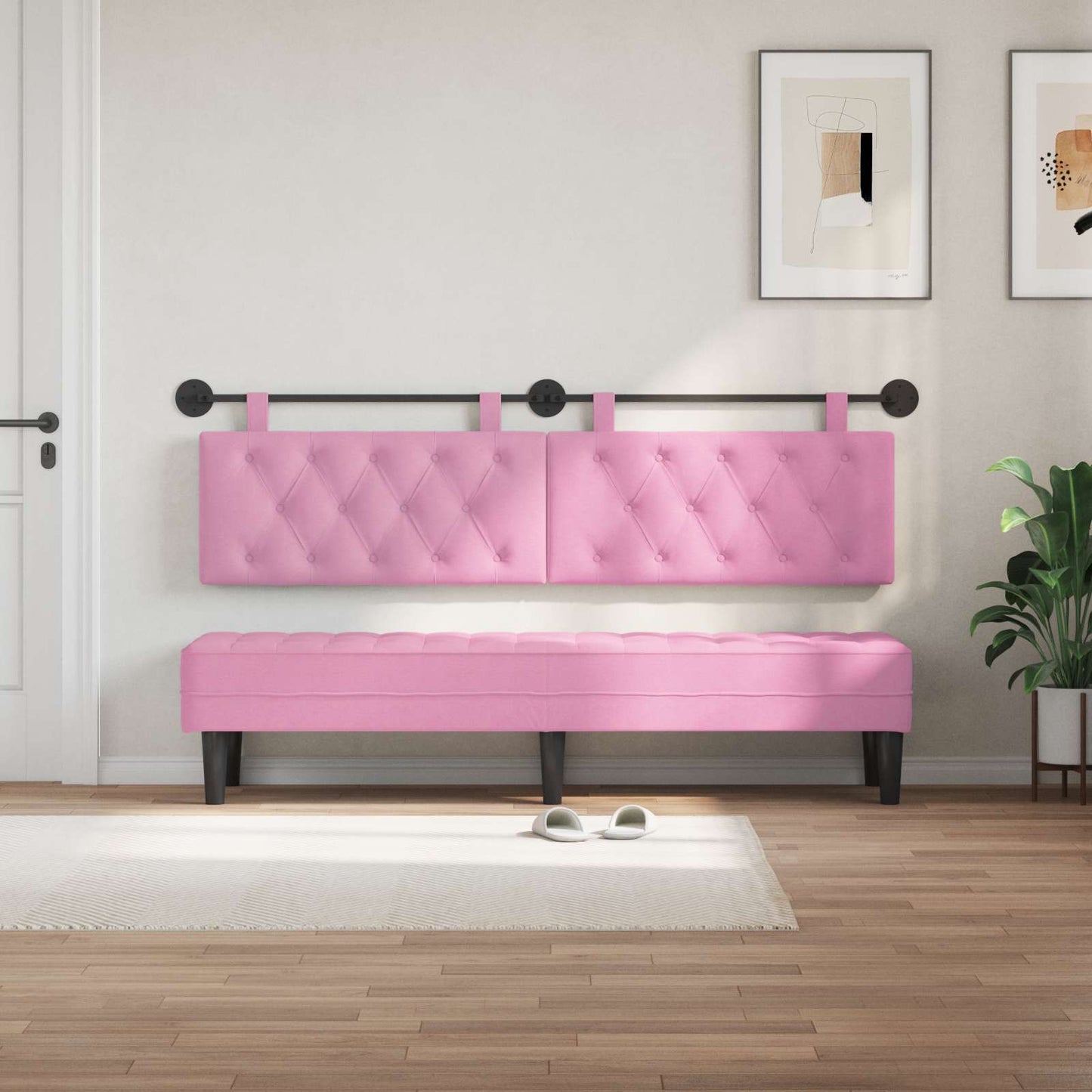 Testiera sospesa Rosa Tessuto