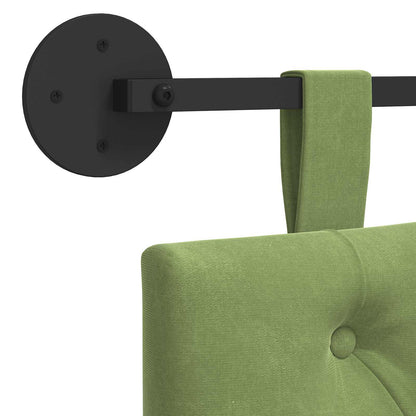 Testiera sospesa Con luce LED Verde chiaro Velluto | homemem39