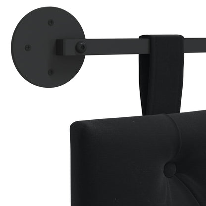 Testiera sospesa Con luce LED Nero Velluto | homemem39