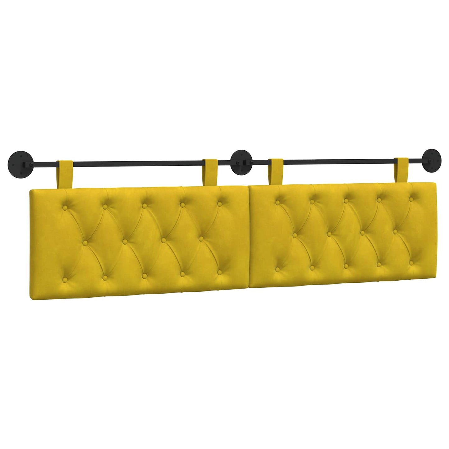 Testiera sospesa Con luce LED Giallo Velluto