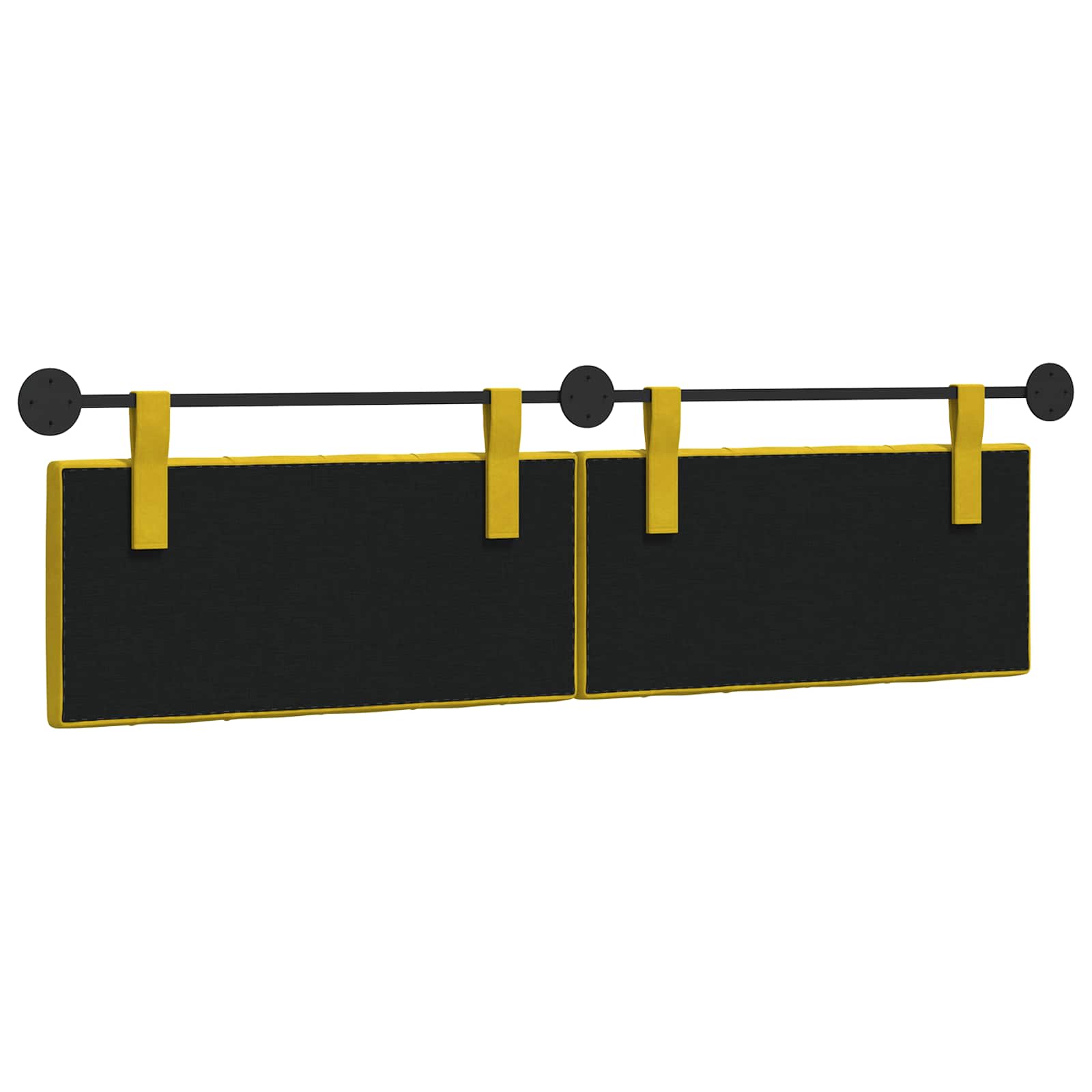 Testiera sospesa Con luce LED Giallo Velluto | homemem39