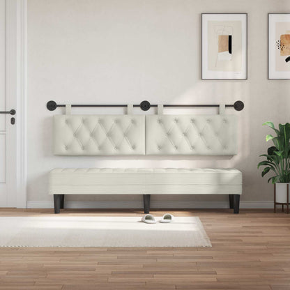 Testiera sospesa Con luce LED Crema Velluto | homemem39