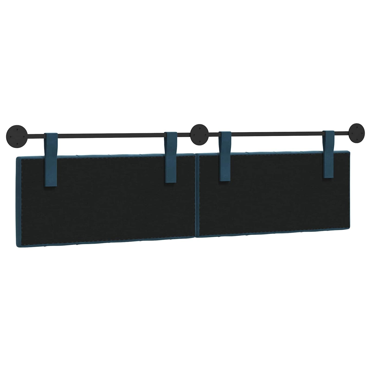 Testiera sospesa Con luce LED Blu Velluto | homemem39