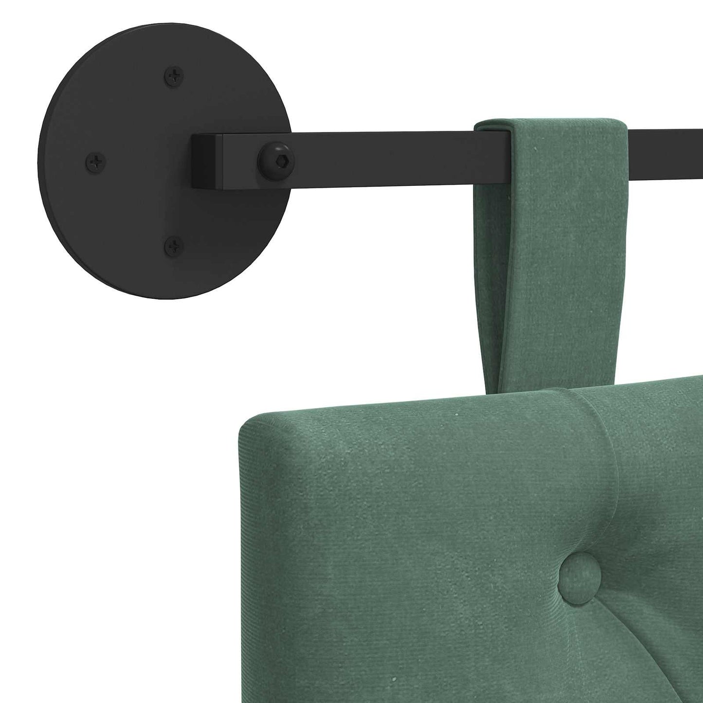 Testiera sospesa Con luce LED Verde Mare Velluto | homemem39
