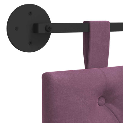 Testiera sospesa Con luce LED Viola Velluto