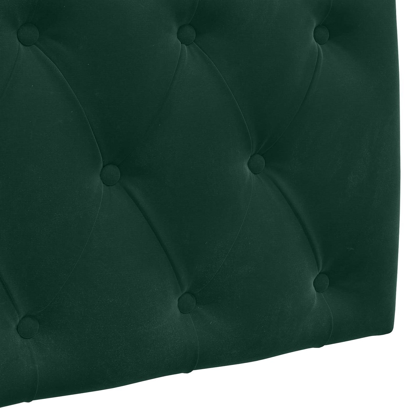 Testiera sospesa Con luce LED Verde Scuro Velluto | homemem39