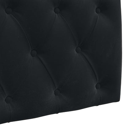 Testiera sospesa Con luce LED Nero Velluto