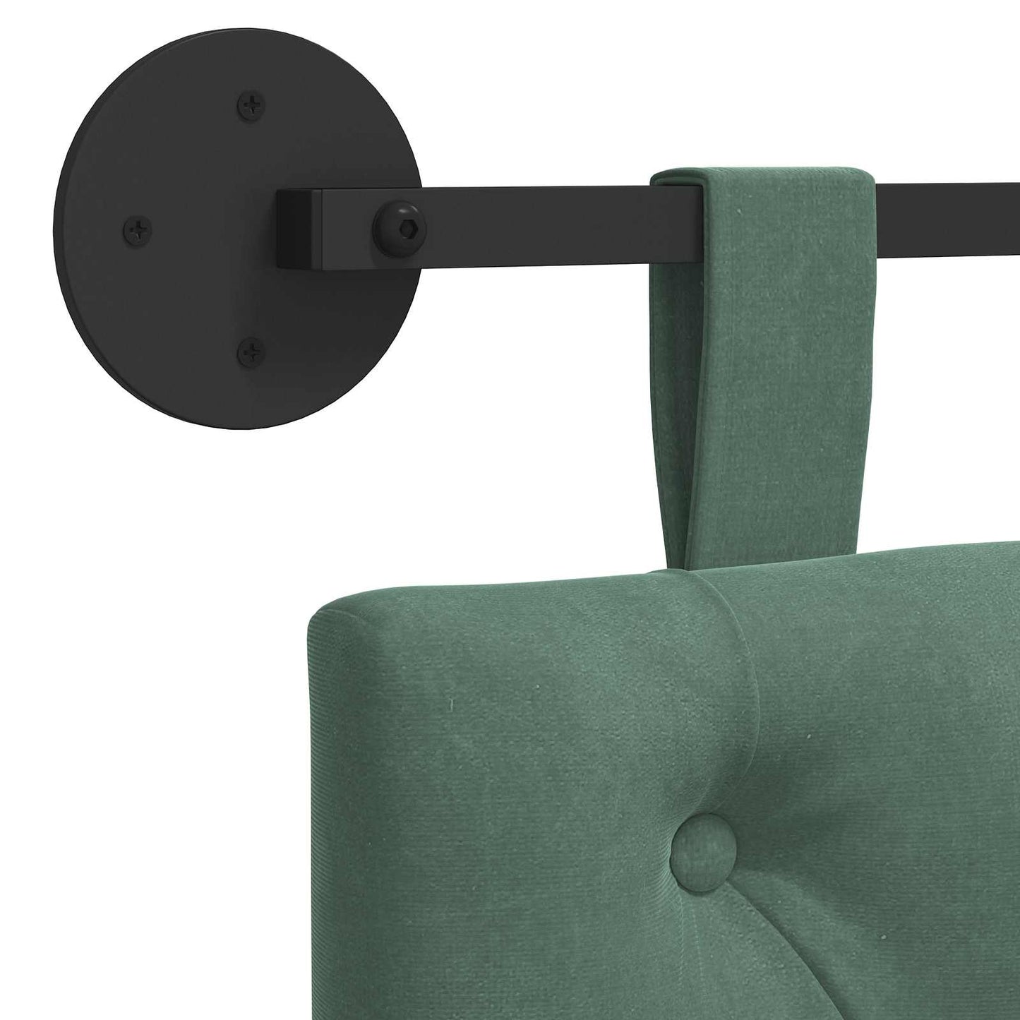 Testiera sospesa Con luce LED Verde Mare Velluto | homemem39
