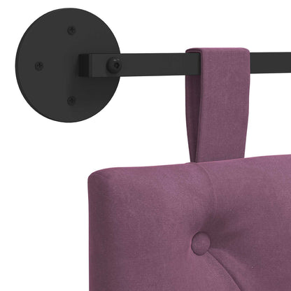 Testiera sospesa Con luce LED Viola Velluto