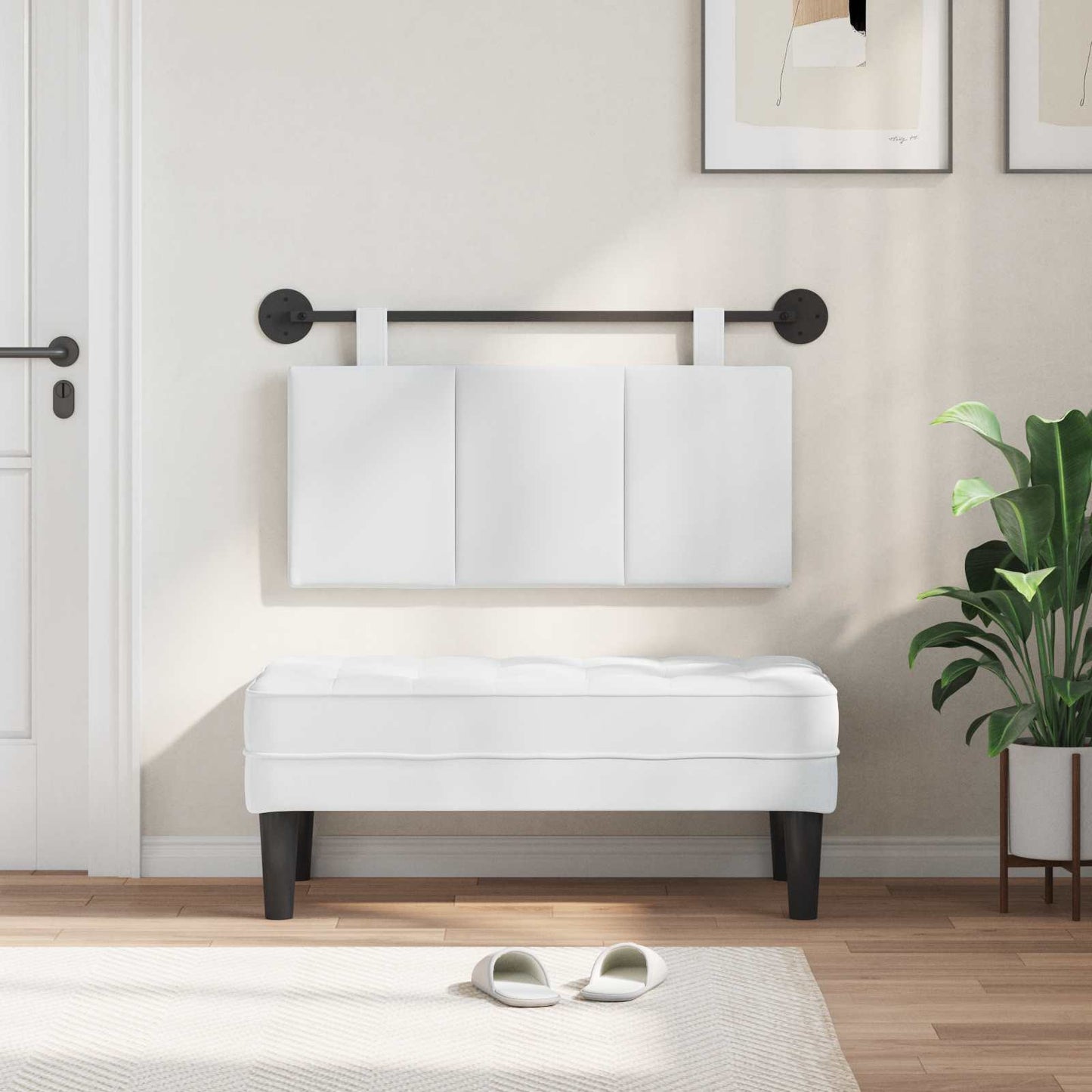 Testiera sospesa Bianco Tessuto
