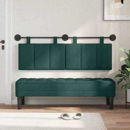 Testiera sospesa Verde Scuro Tessuto | homemem39