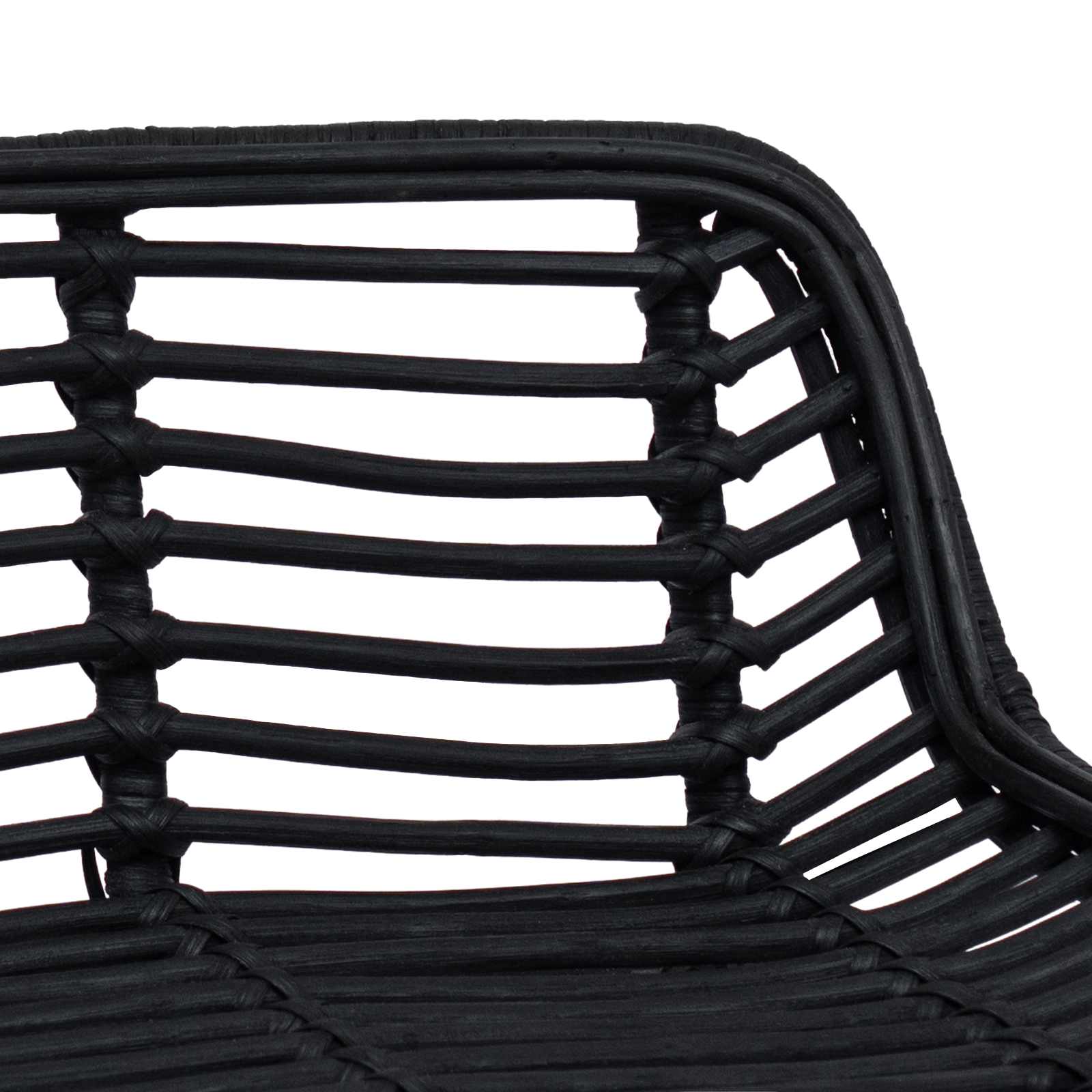 Sgabello da bar 2 pcs Nero 44 x 46 x 91 cm Rattan e acciaio | homemem39