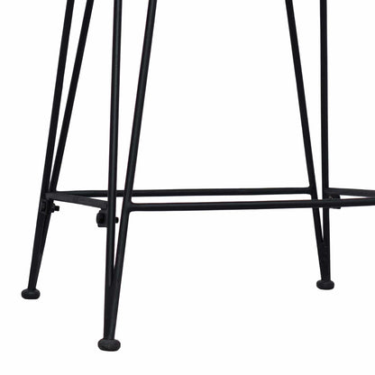 Sgabello da bar 2 pcs Nero 44 x 46 x 91 cm Rattan e acciaio | homemem39