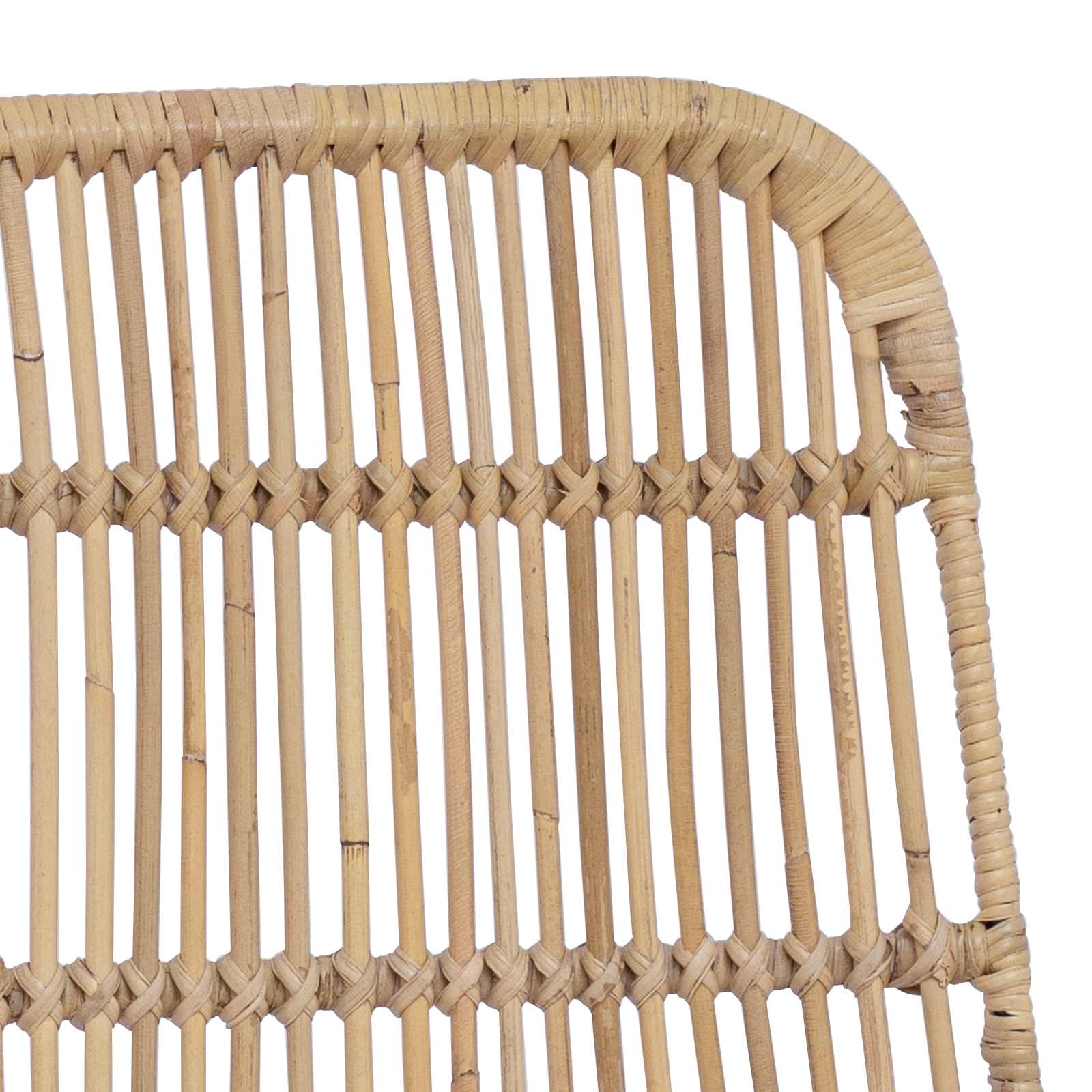 Sedia da pranzo 2 pcs Naturale 41 x 55 x 85 cm Rattan e acciaio | homemem39