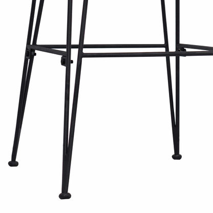 Sedia da pranzo 2 pcs Nero 41 x 55 x 85 cm Rattan e acciaio | homemem39